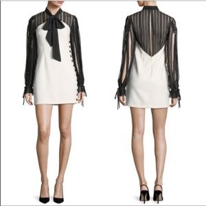 NWT Self Portrait Black and White mini dress